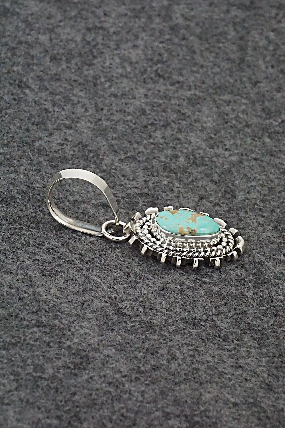 Turquoise & Sterling Silver Pendant - Randy Billy