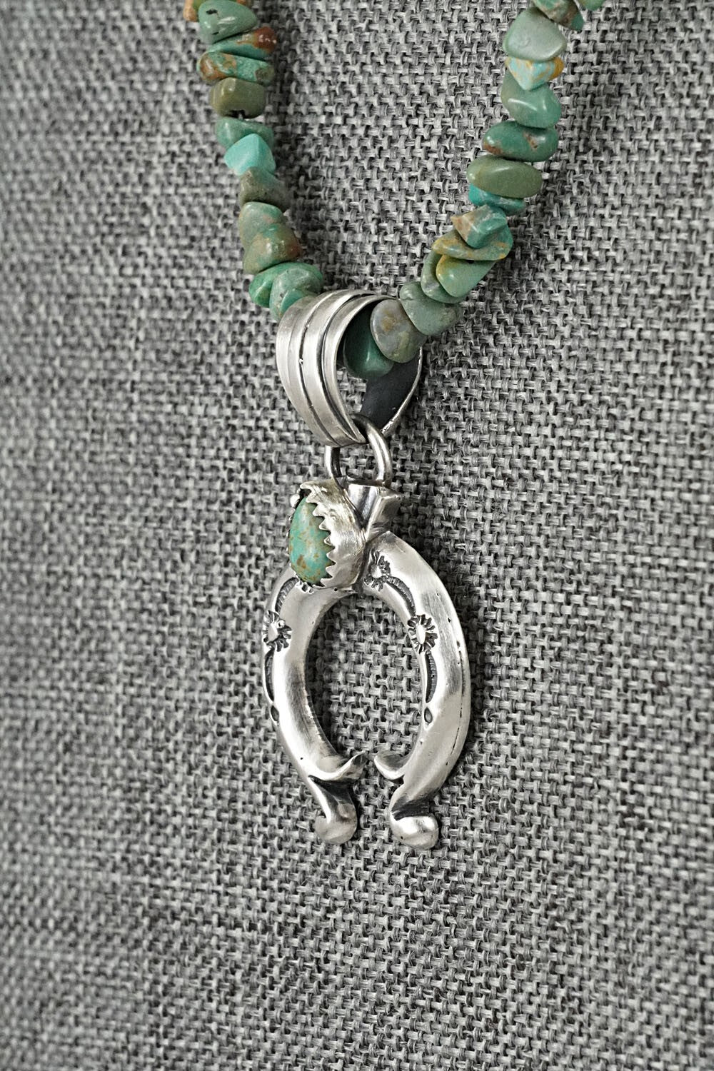 Turquoise & Sterling Silver Necklace 18" - Louise Joe