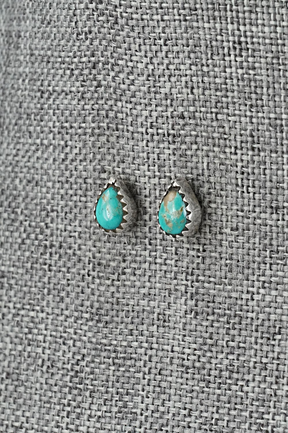 Turquoise & Sterling Silver Earrings - Gerald Joe