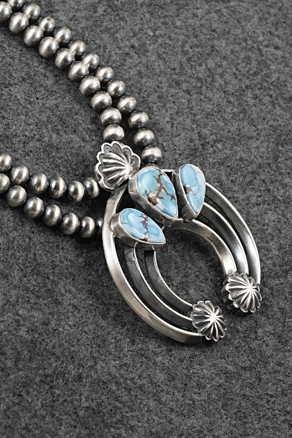 Turquoise & Sterling Silver Necklace - Davey Morgan