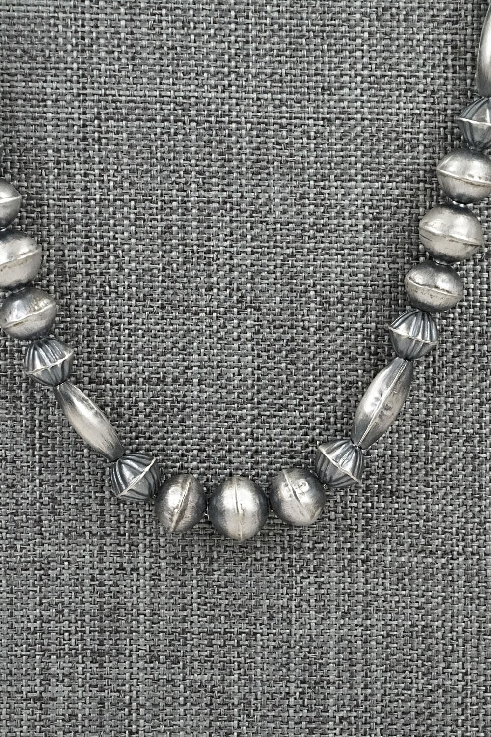 Sterling Silver Navajo Pearl Necklace 26" - Vintage
