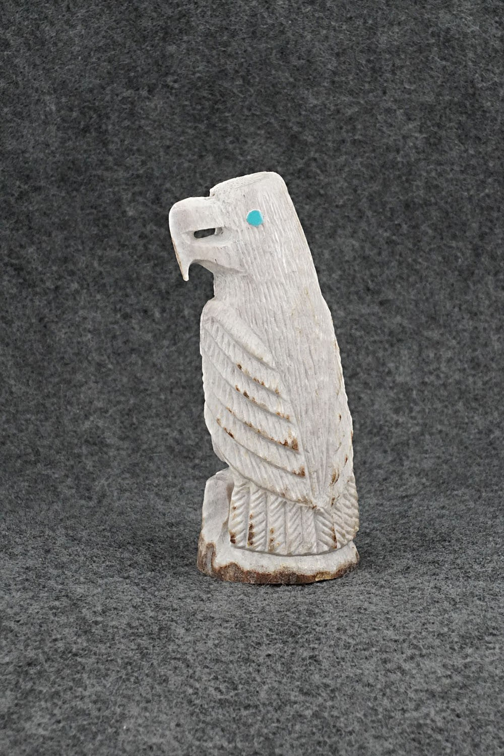 Eagle Zuni Fetish Carving - Garrick Weeka