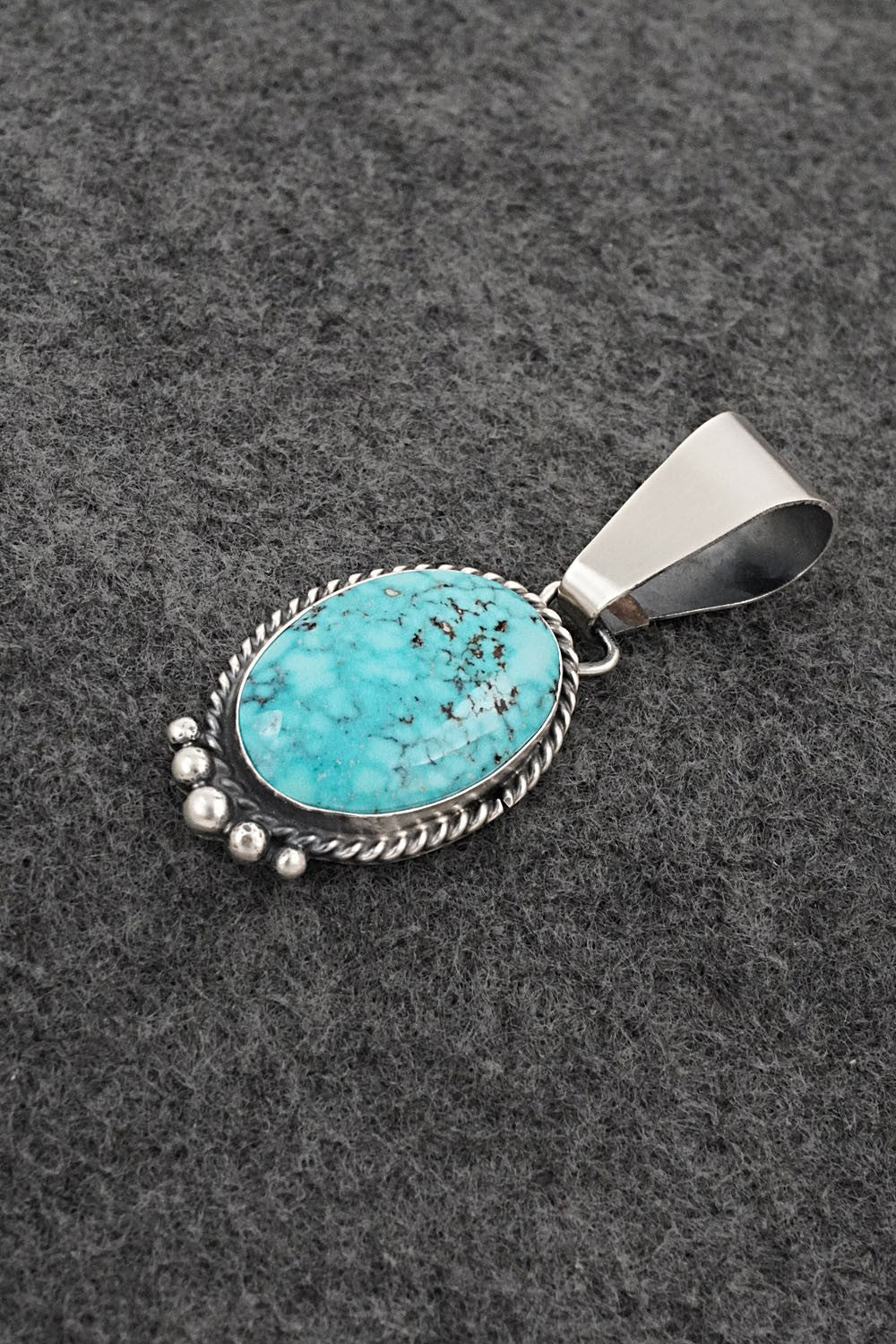 Turquoise & Sterling Silver Pendant - Rena Begay