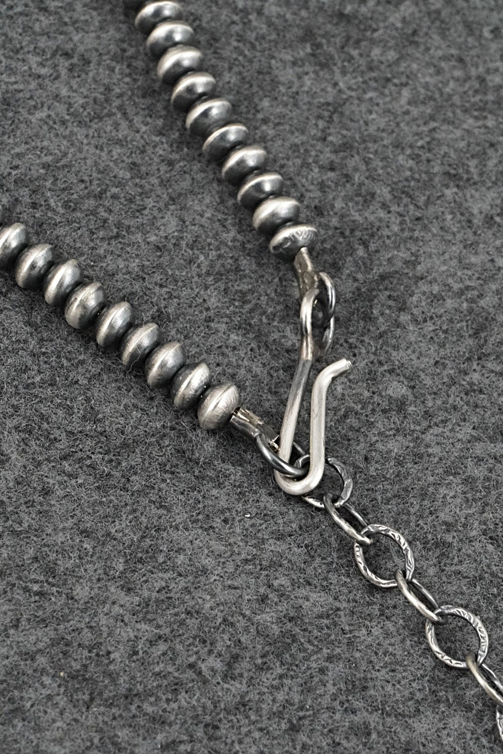 Sterling Silver Navajo Pearl Necklace 16" - Tonisha Haley
