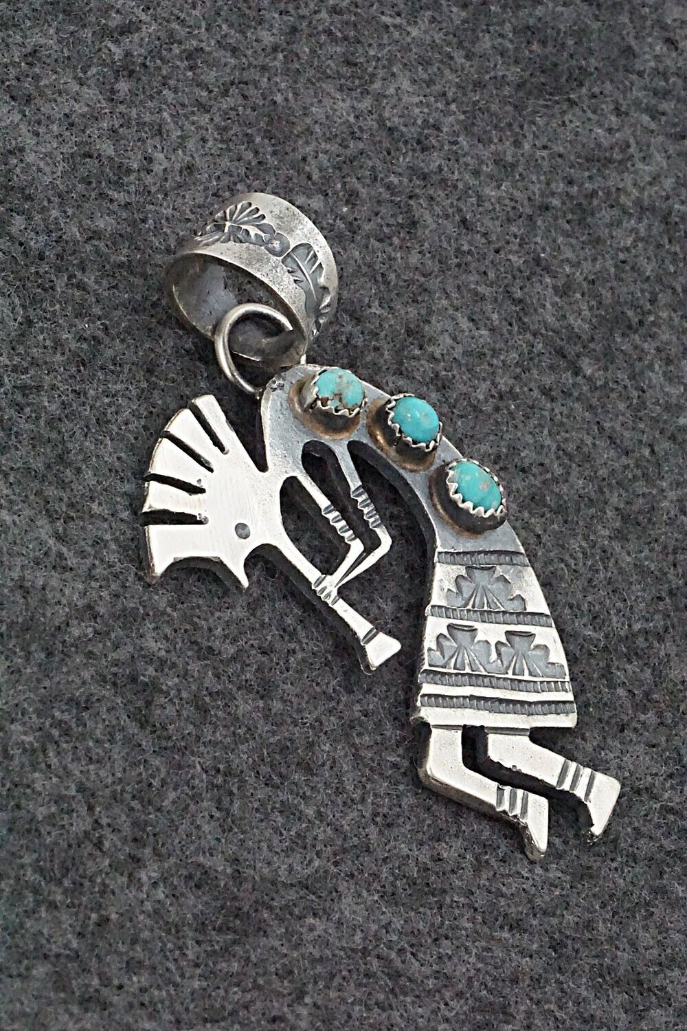 Turquoise & Sterling Silver Pendant - Eva & Linberg Billah