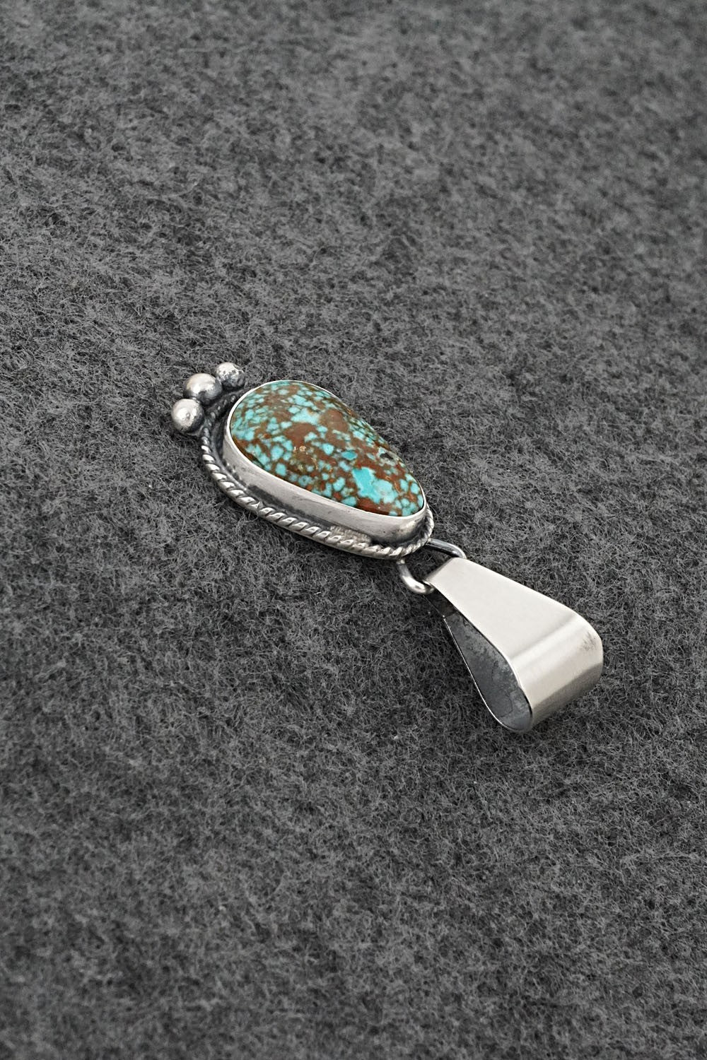 Turquoise & Sterling Silver Pendant - Rena Begay
