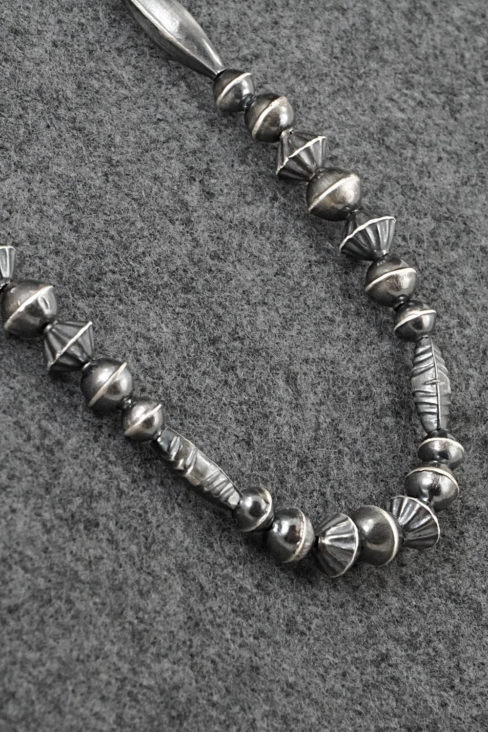 Sterling Silver Navajo Pearl Necklace 22" - Vintage