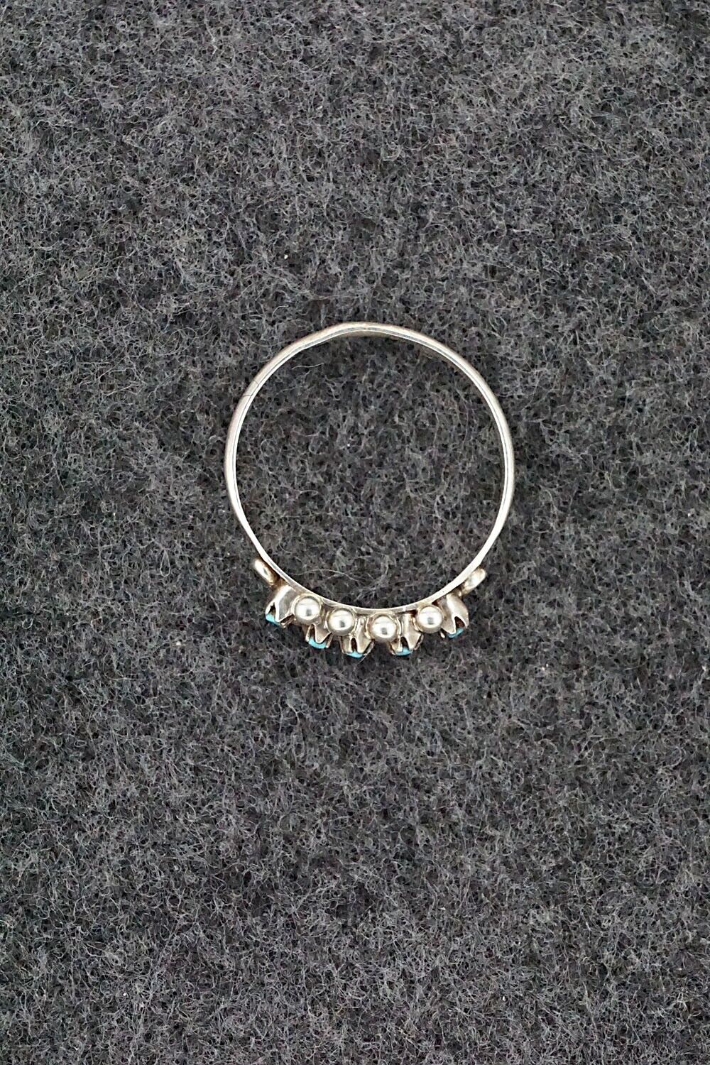 Turquoise & Sterling Silver Ring - Justin Amesoli - Size 5.75
