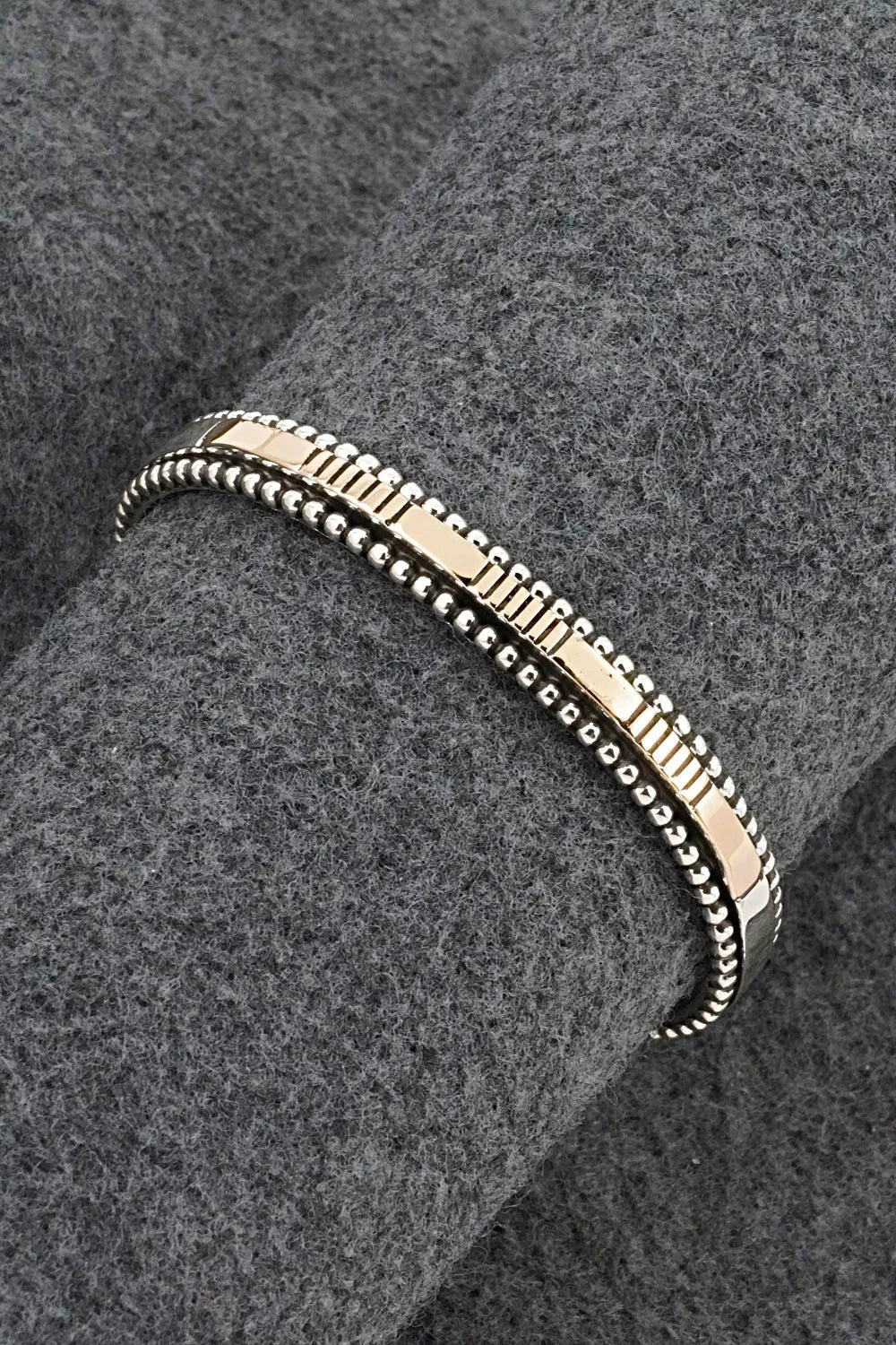 Sterling Silver and 14k Gold Bracelet - Jonathan Nez