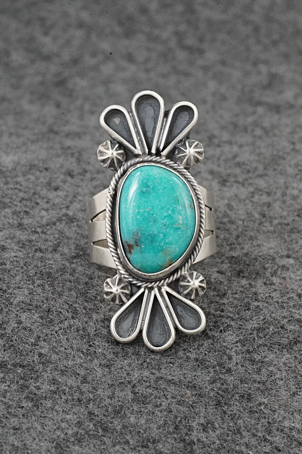 Turquoise & Sterling Silver Ring - Darrin Livingston - Size 9