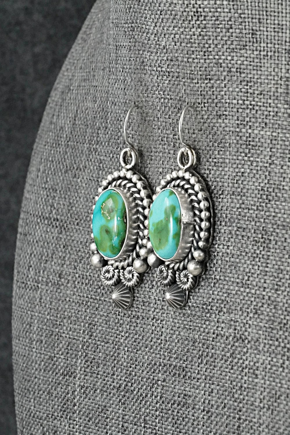Turquoise & Sterling Silver Necklace and Earrings Set - Rosita Calladitto