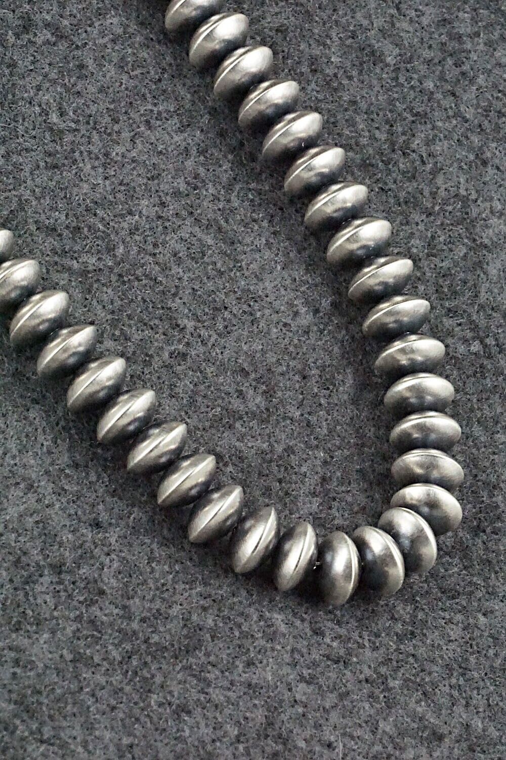 Sterling Silver Navajo Pearl Necklace 20" - Dorinda Mariano