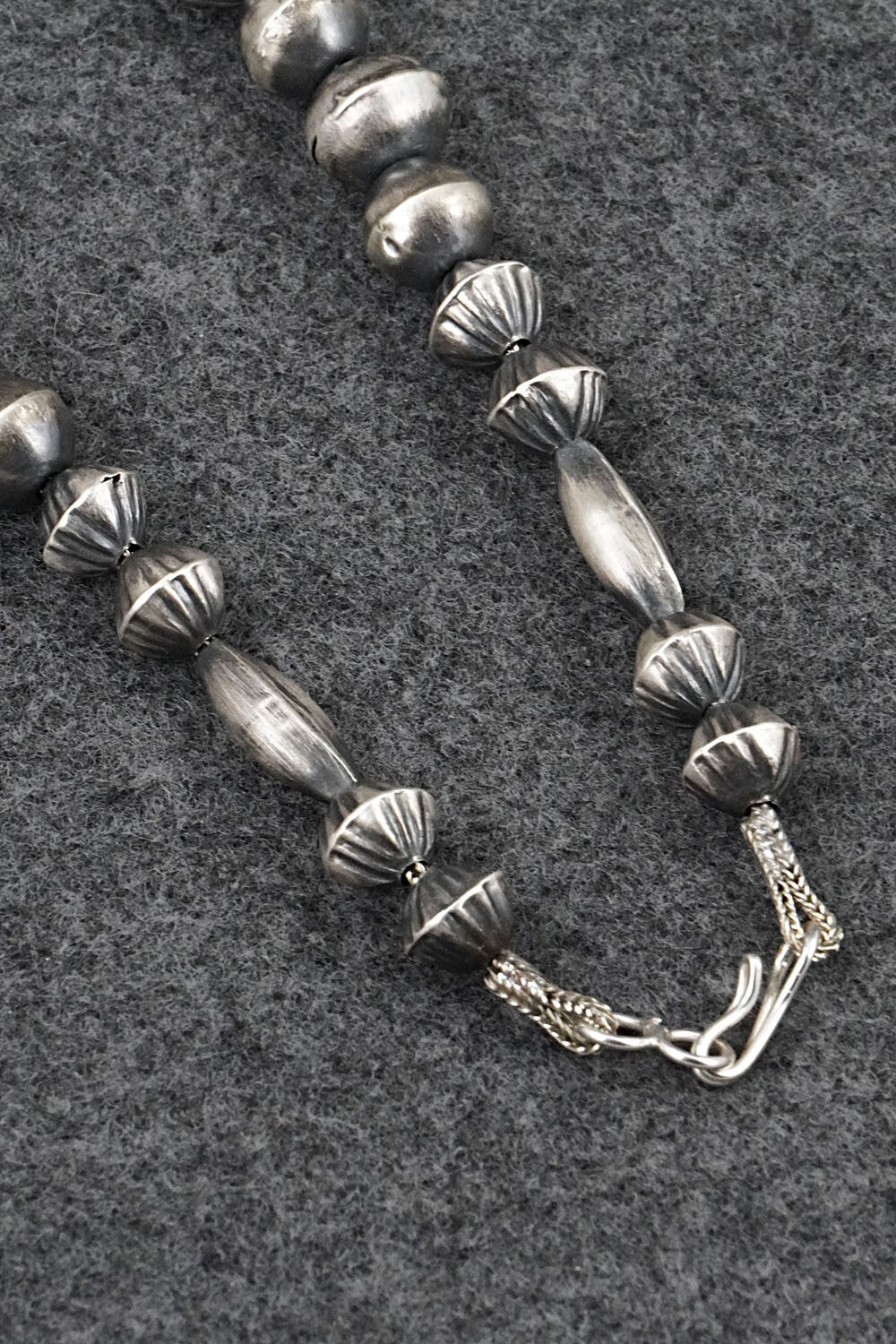 Sterling Silver Navajo Pearl Necklace 26" - Vintage