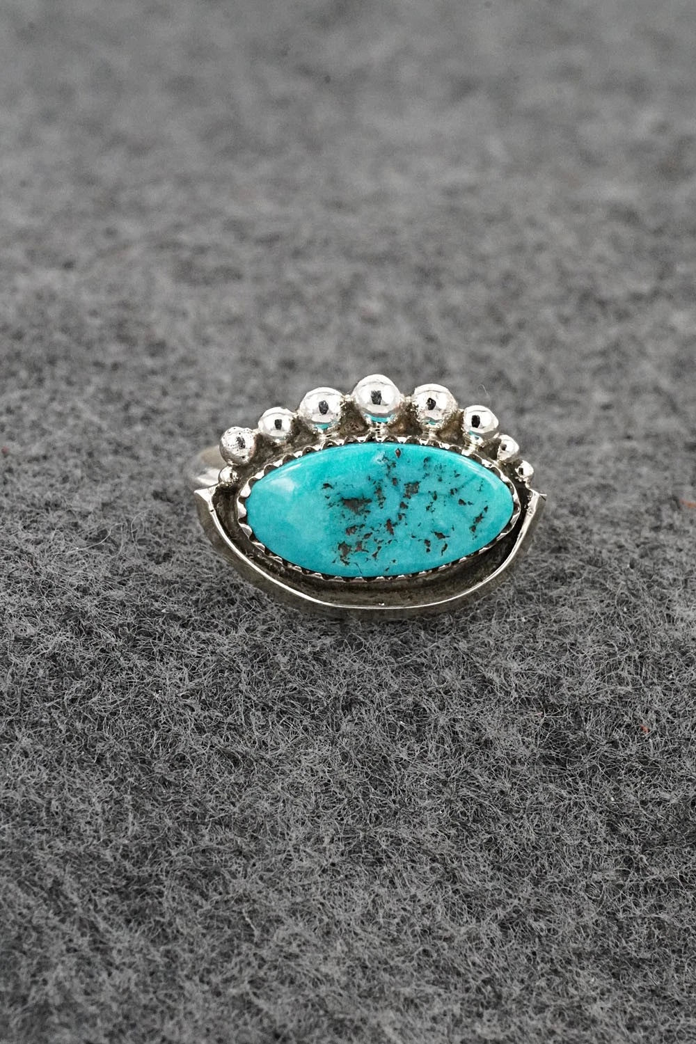 Turquoise & Sterling Silver Ring - Cody Nez - Size 8.5