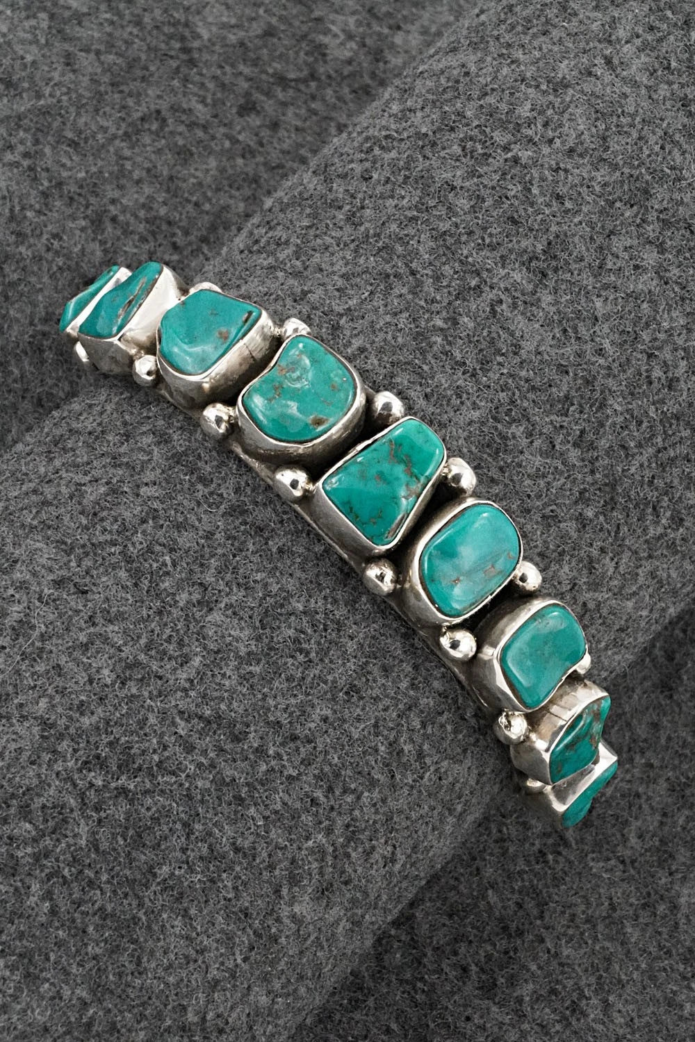 Turquoise & Sterling Silver Bracelet - Priscilla Reeder