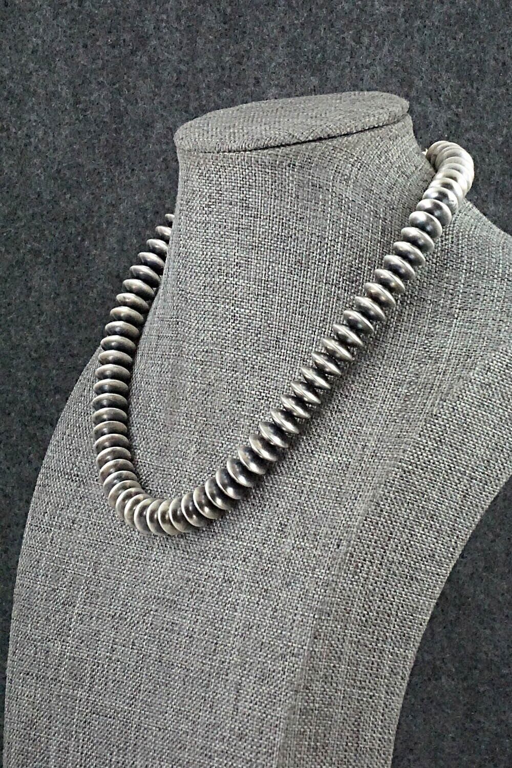 Sterling Silver Navajo Pearl Necklace 14" - Dorinda Mariano