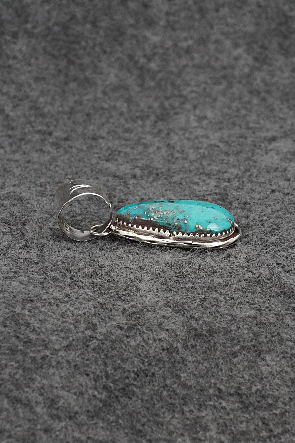 Turquoise & Sterling Silver Pendant - Ernest Hawthorne