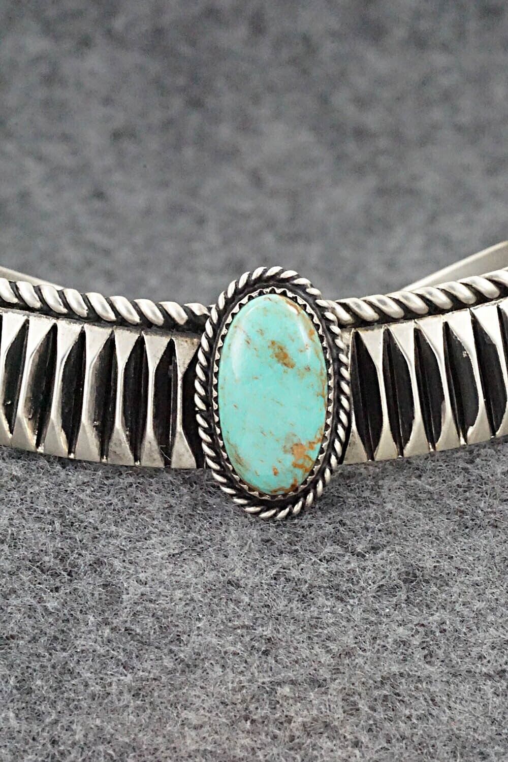 Turquoise & Sterling Silver Bracelet - Leander Tahe