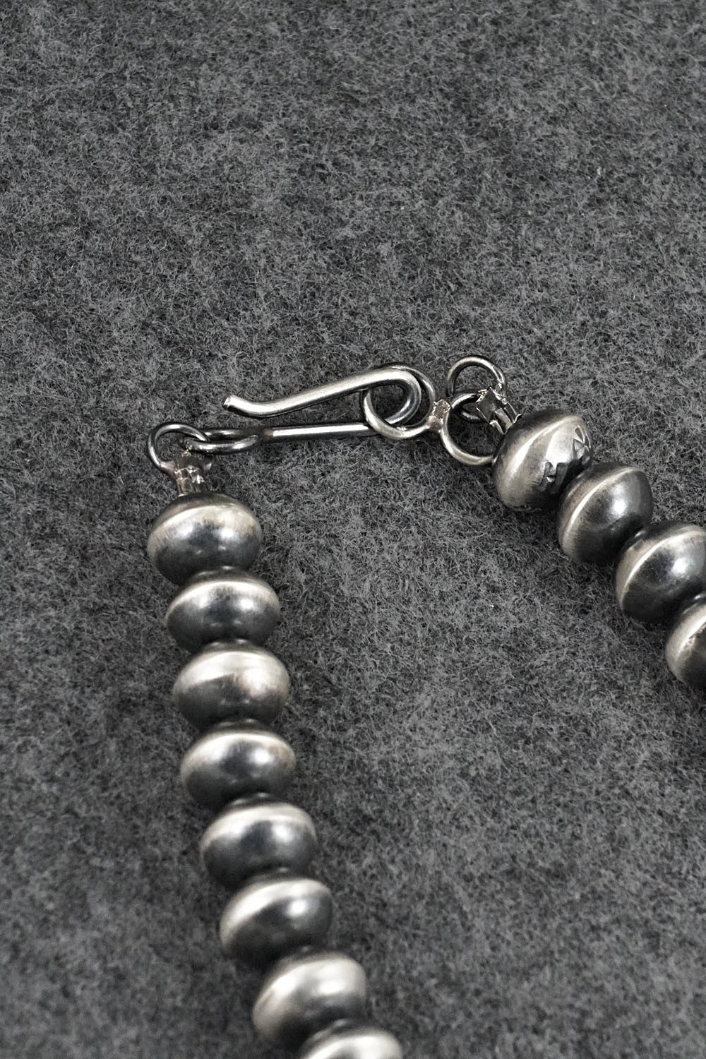Turquoise & Sterling Silver Navajo Pearl Squash Blossom Necklace - Presley Haley