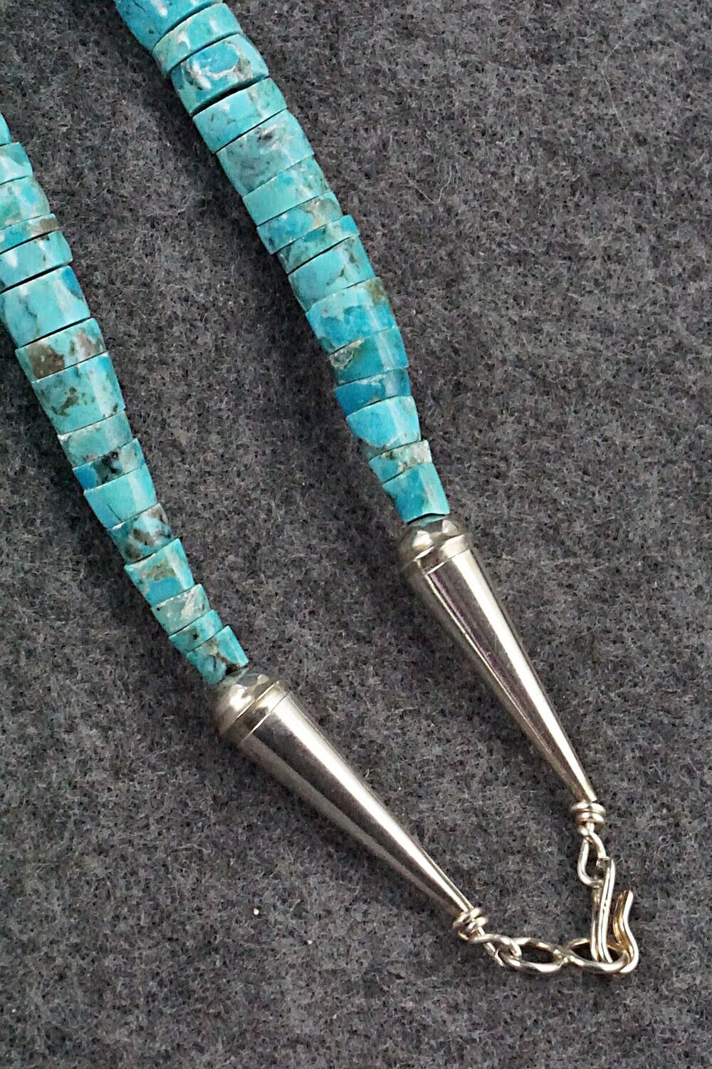 Spiny Oyster, Turquoise & Sterling Silver Necklace - Lupe Lovato