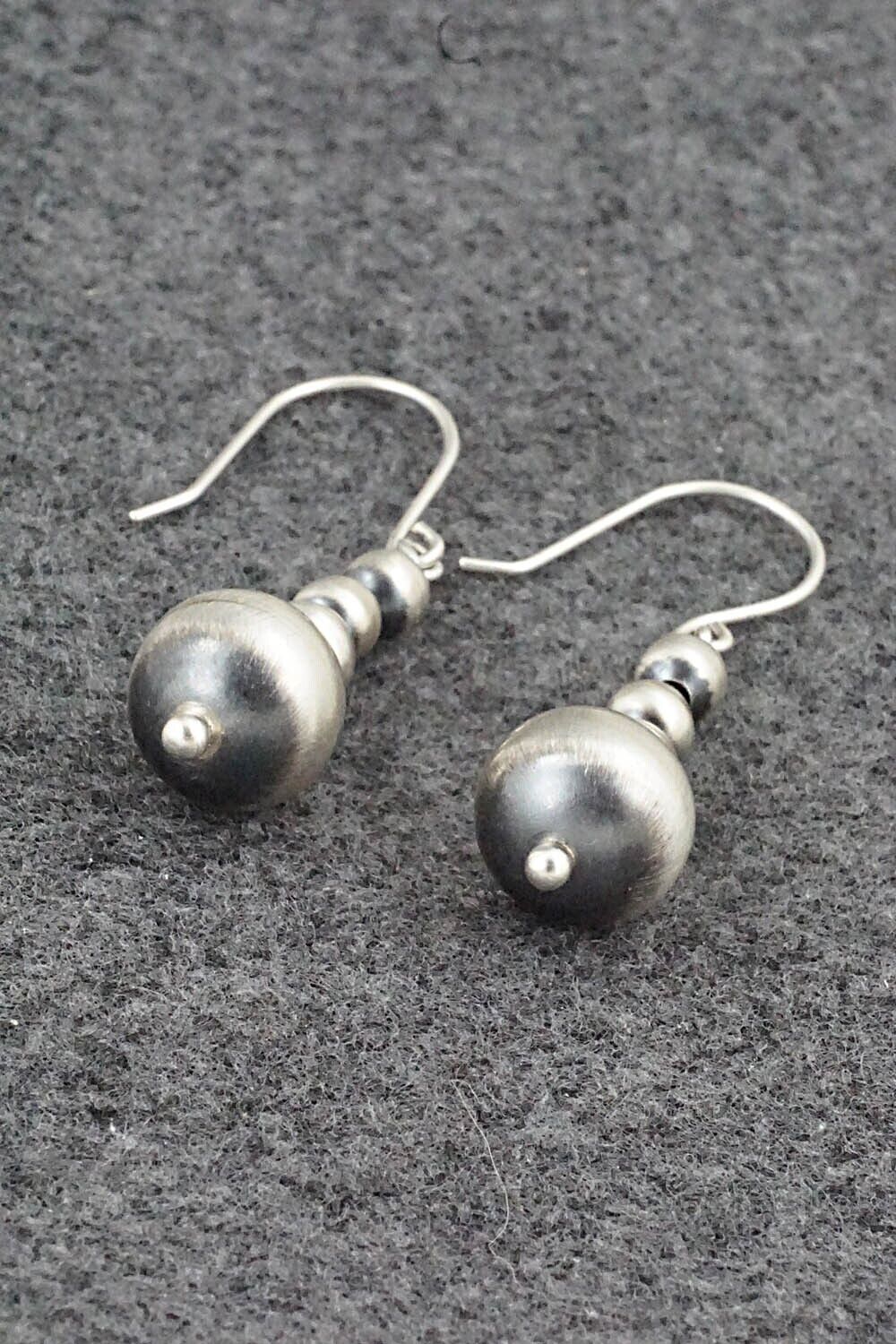 Sterling Silver Navajo Pearl Earrings - Dorinda Mariano