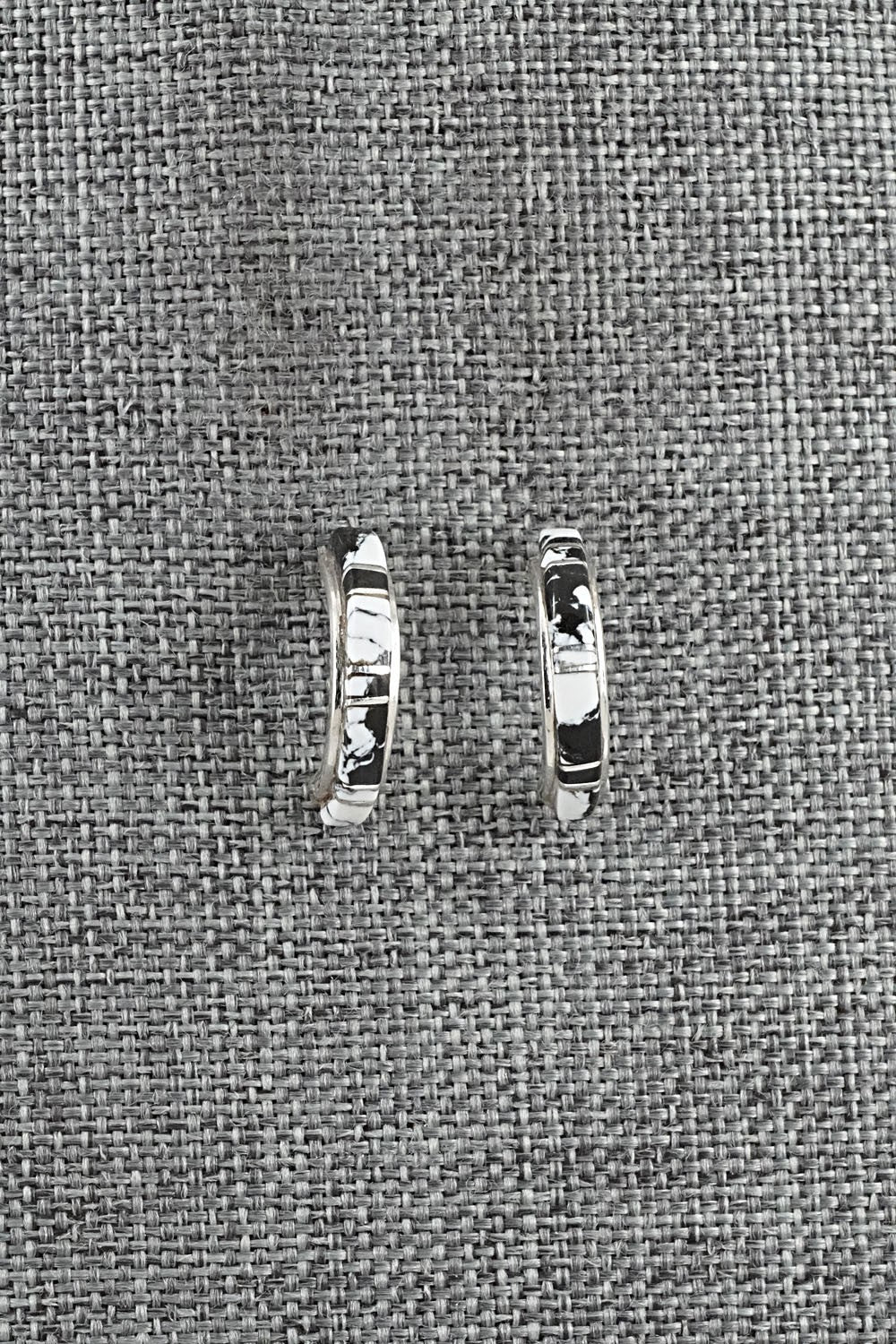 White Buffalo & Sterling Silver Earrings - Terrance Panteah
