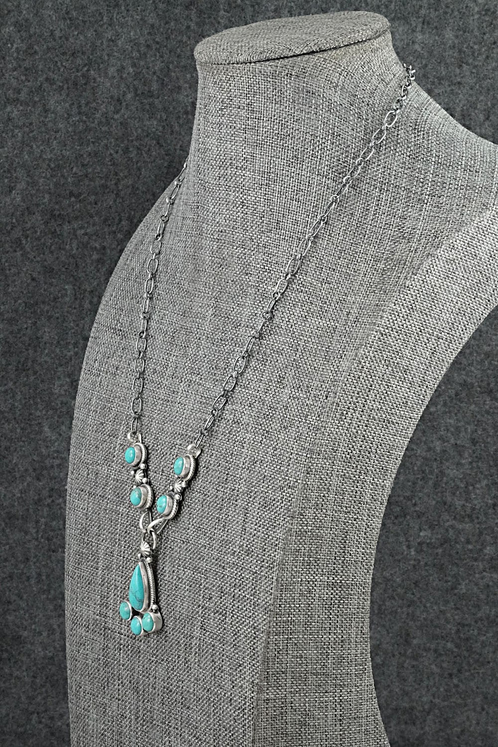Turquoise & Sterling Silver Necklace - Verley Betone