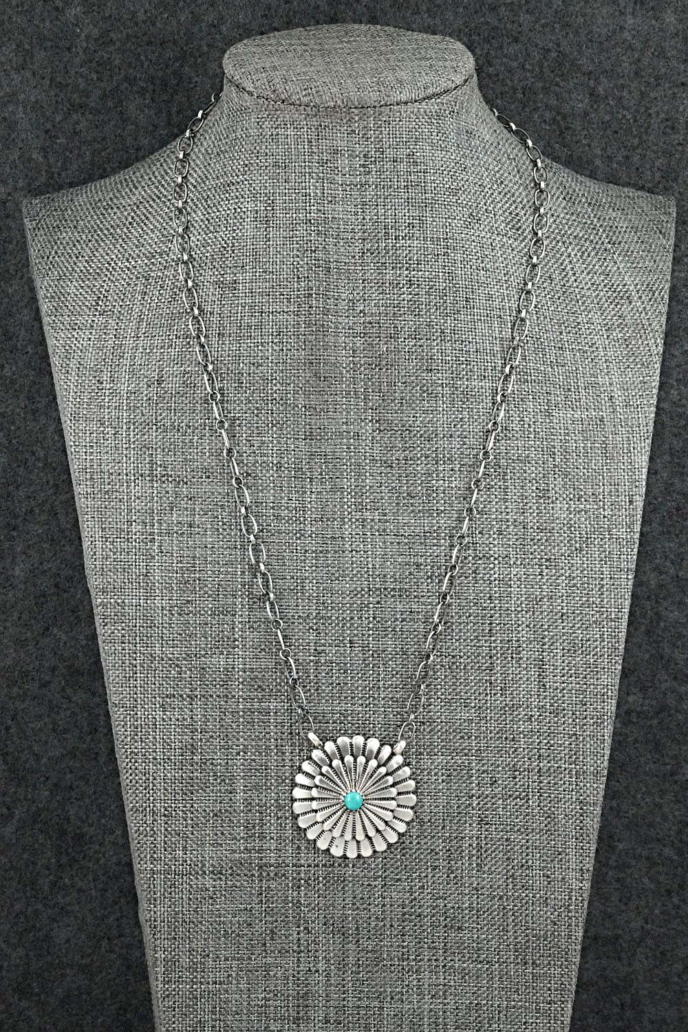 Turquoise & Sterling Silver Necklace - Sheldon Mariano