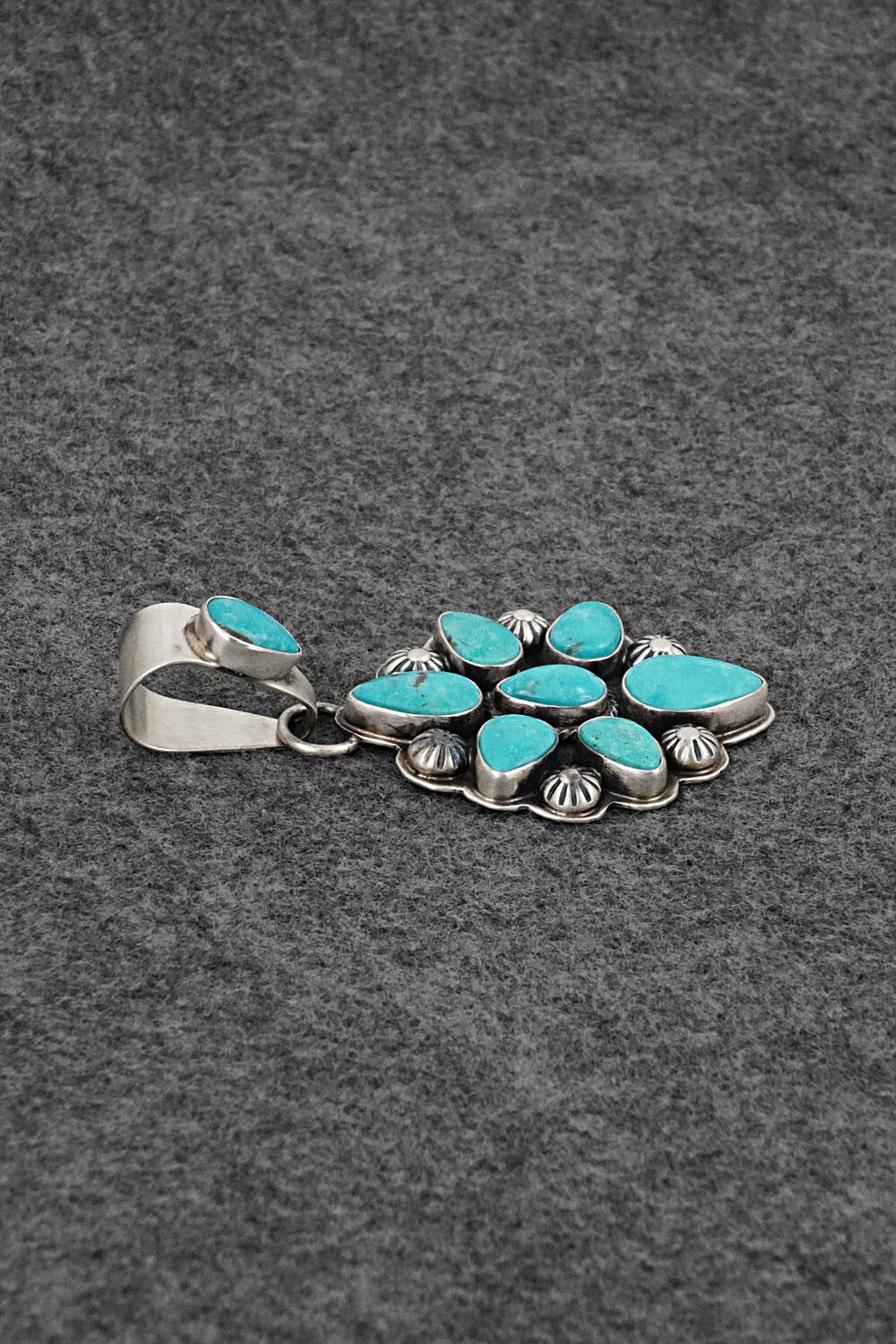 Turquoise & Sterling Silver Pendant - Kathleen Livingston