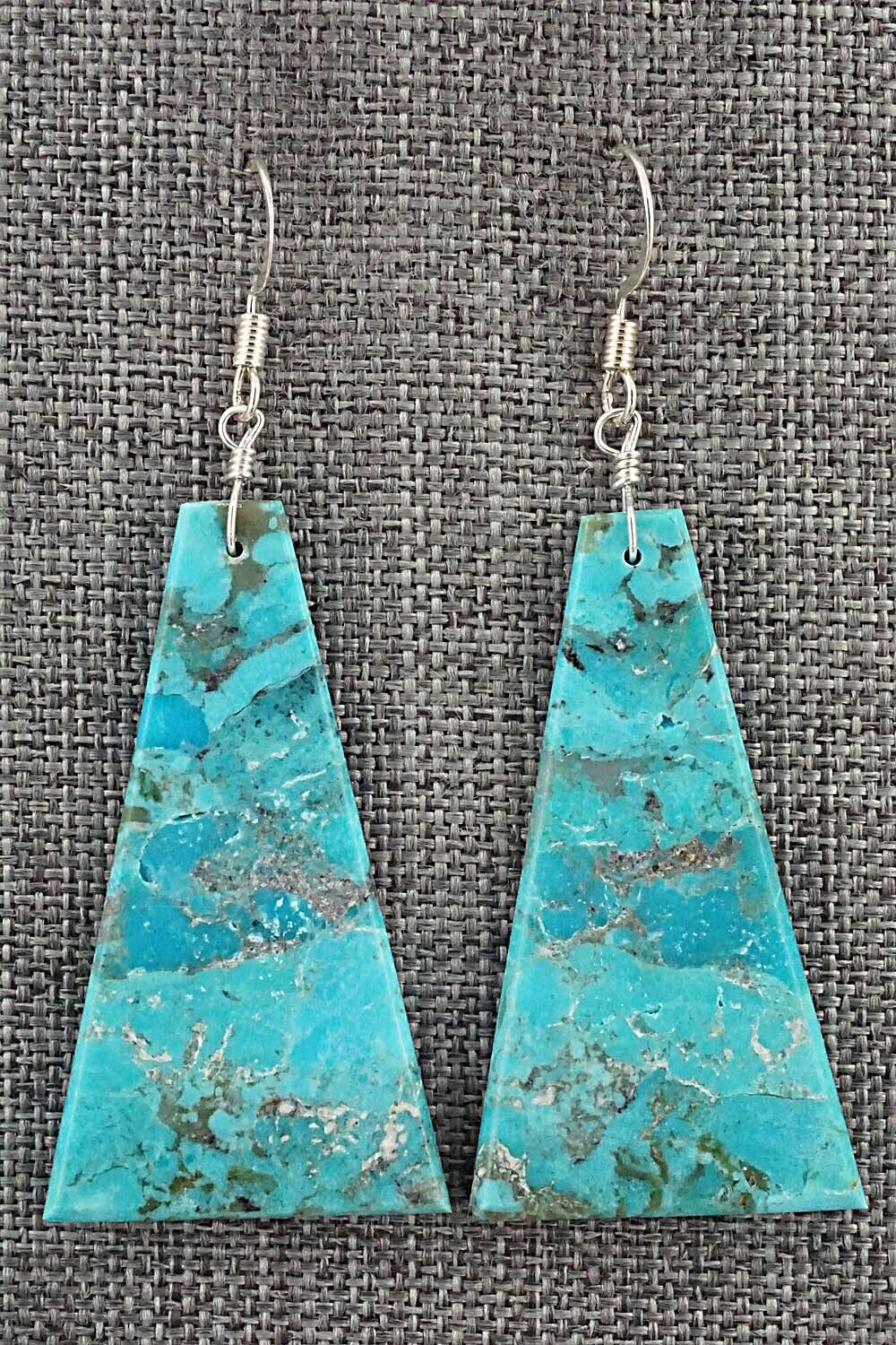 Turquoise & Sterling Silver Earrings - Lupe Lovato