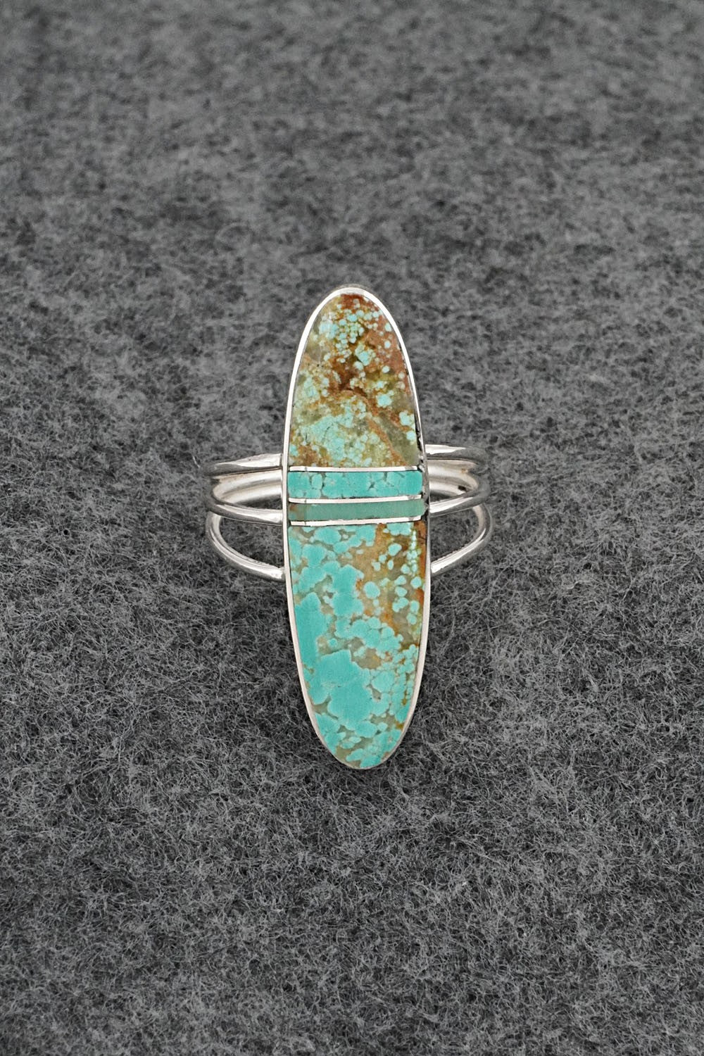 Turquoise & Sterling Silver Ring - Harold Smith - Size 8.25