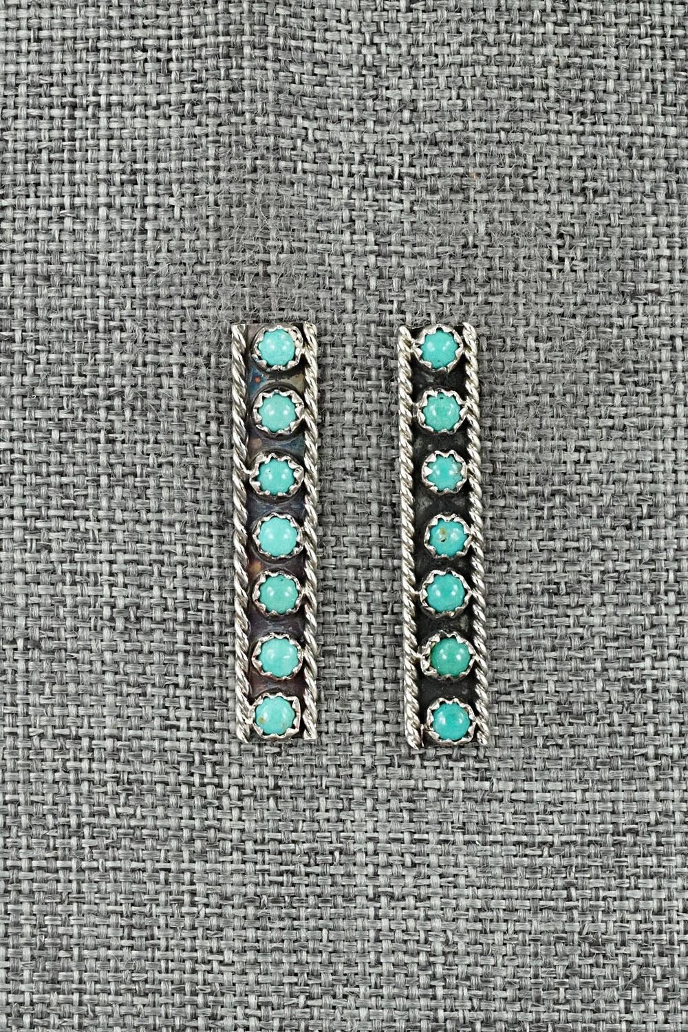 Turquoise & Sterling Silver Earrings - Dominic Duboise