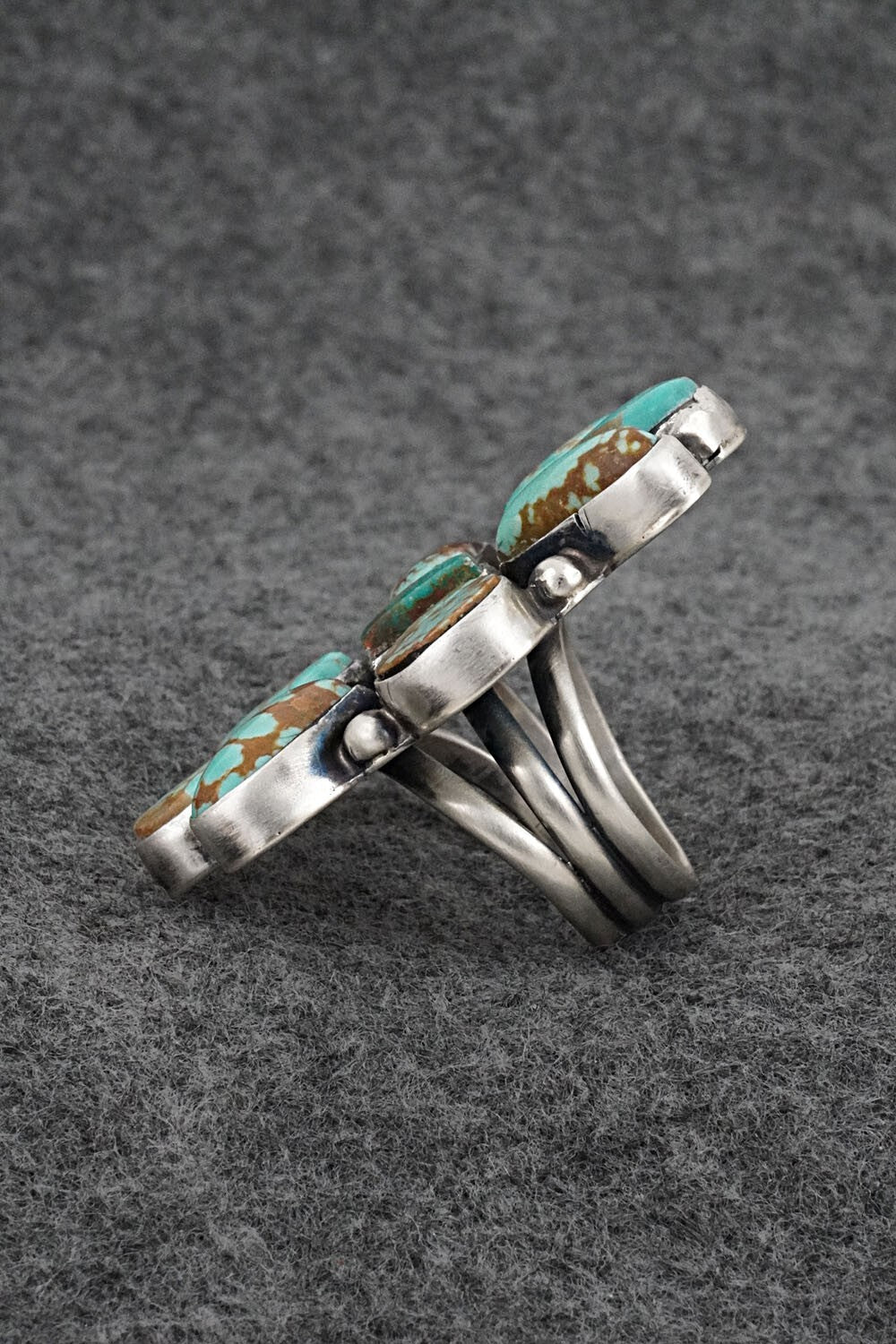 Turquoise & Sterling Silver Ring - Kathleen Livingston - Size 8