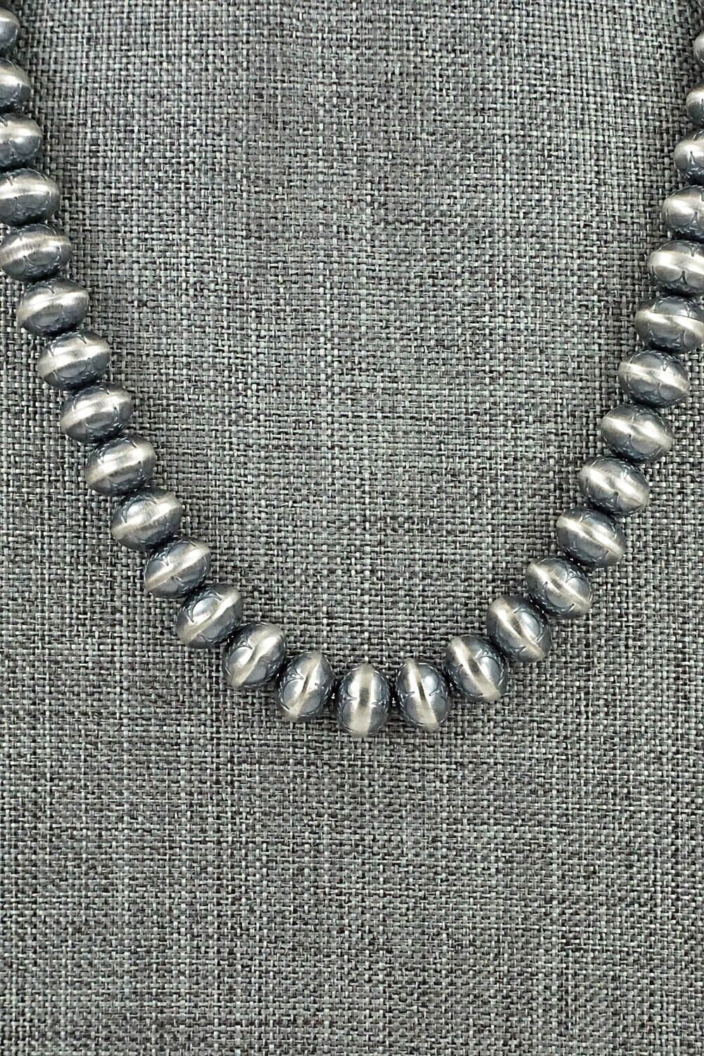 Sterling Silver Navajo Pearl Necklace 24" - Bryannen Halwood