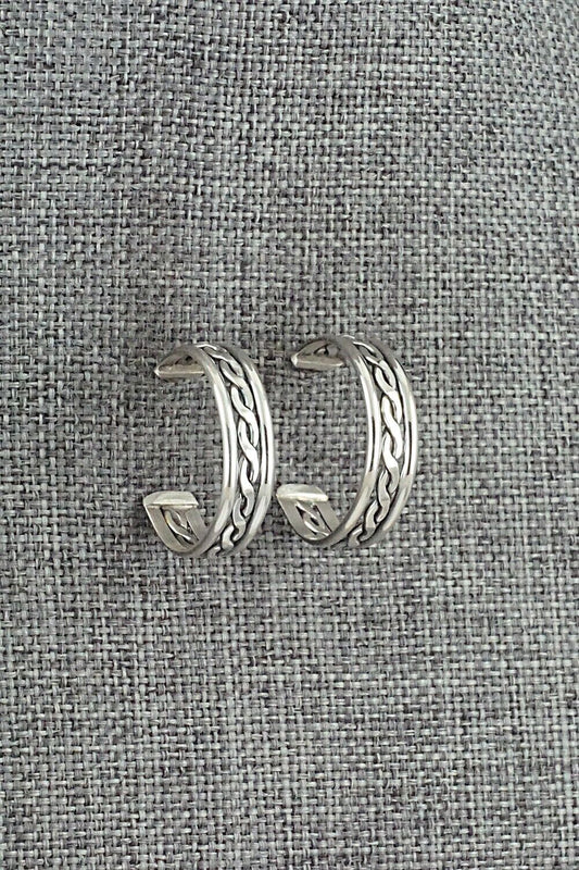 Sterling Silver Hoop Earrings - Elaine Tahe