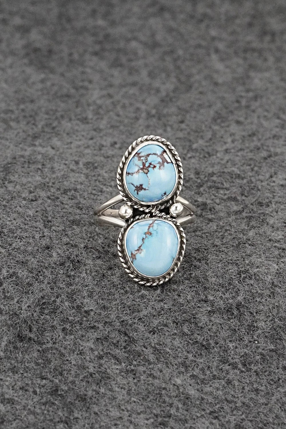 Turquoise & Sterling Silver Ring - Eugene Gruber - Size 7