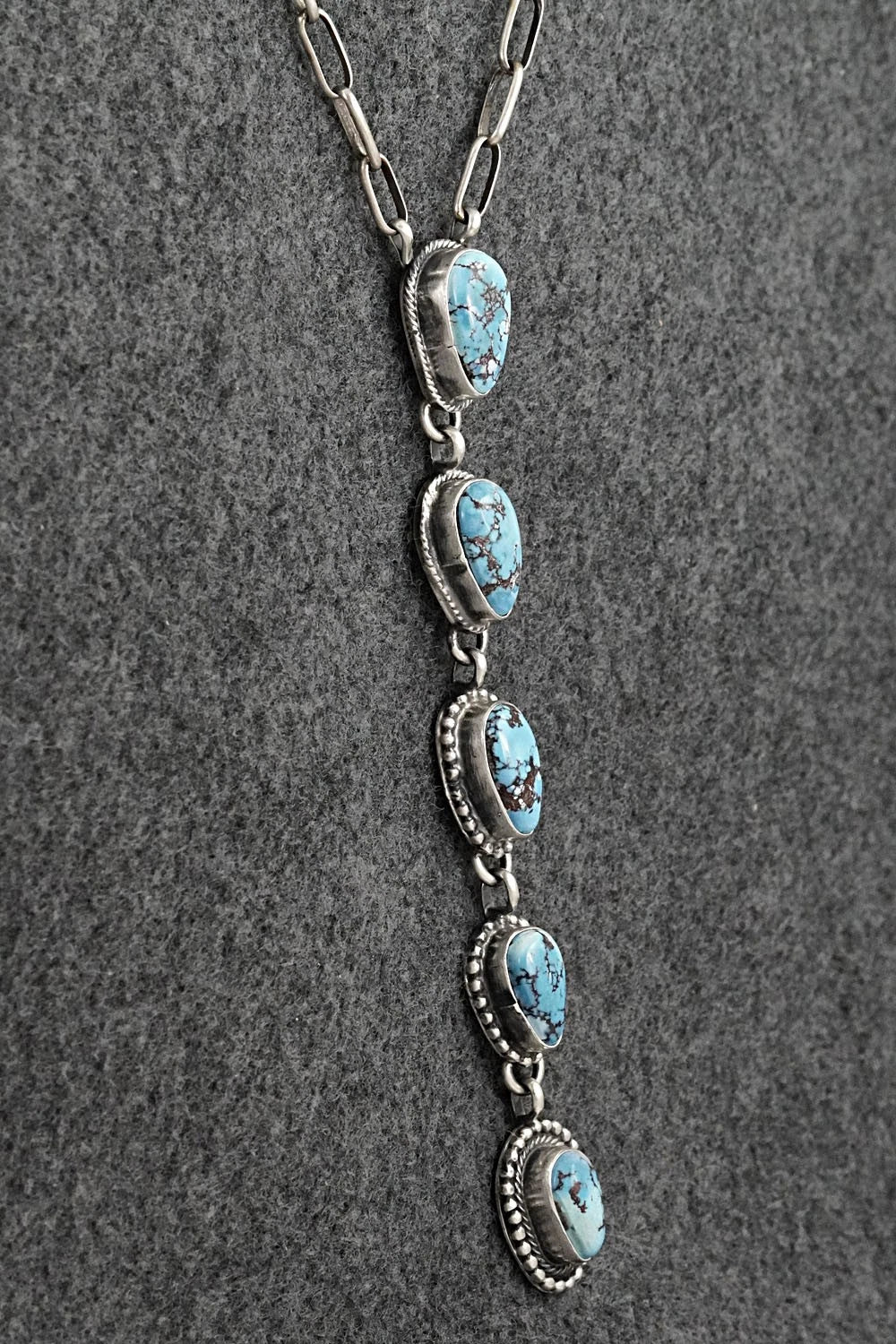 Turquoise & Sterling Silver Necklace - Bobby Johnson