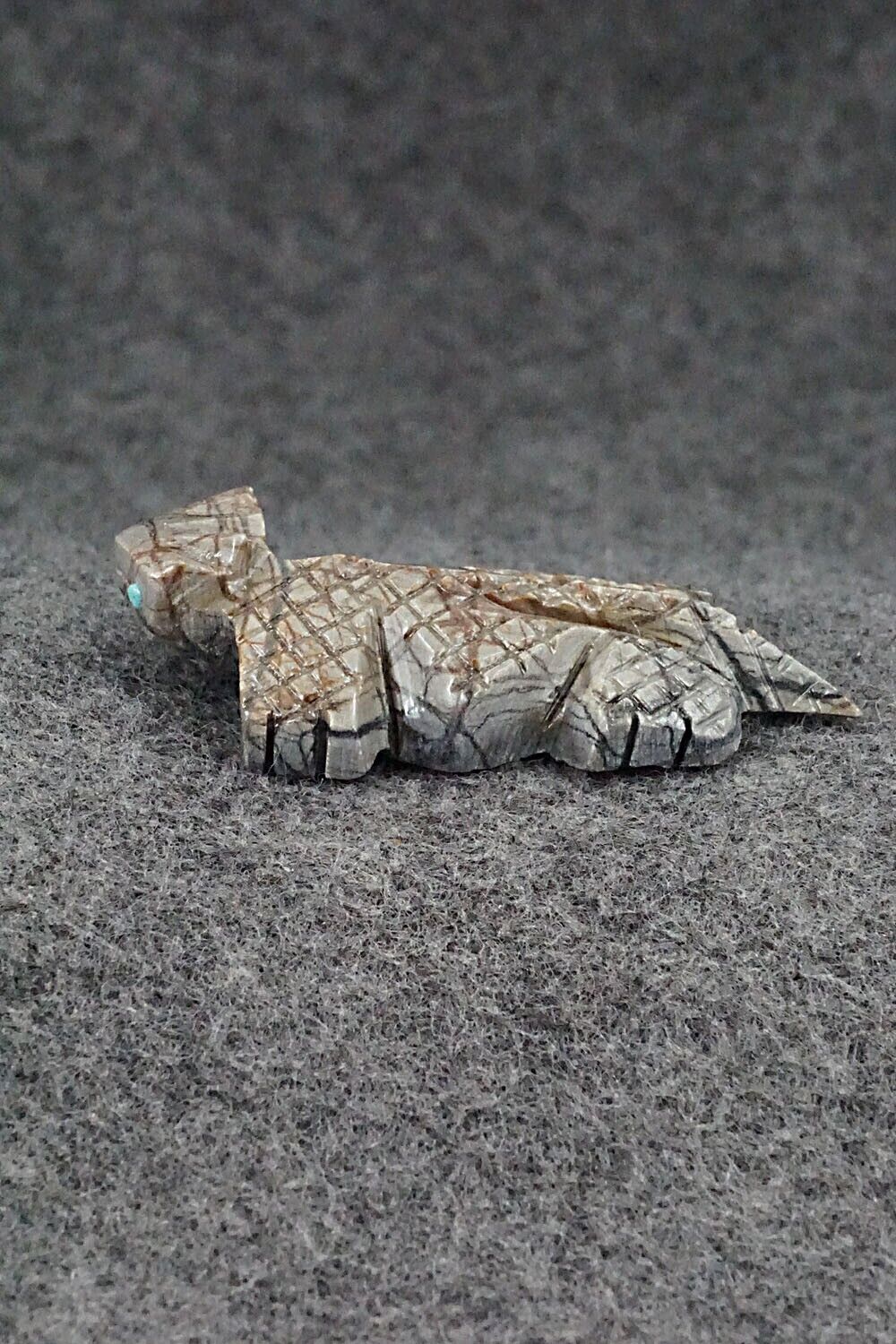 Horned Toad Zuni Fetish Carving - Carl Etsate