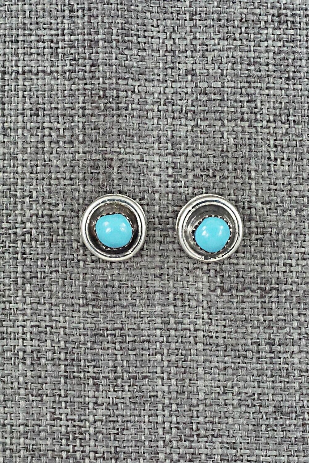 Turquoise & Sterling Silver Earrings - Mary Tsadiasi