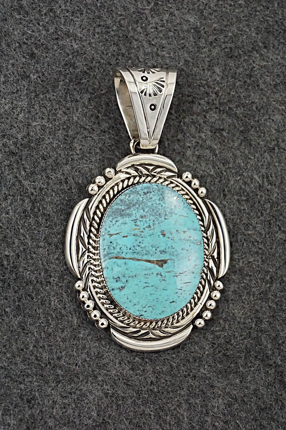 Turquoise & Sterling Silver Pendant - Emerson Delgarito