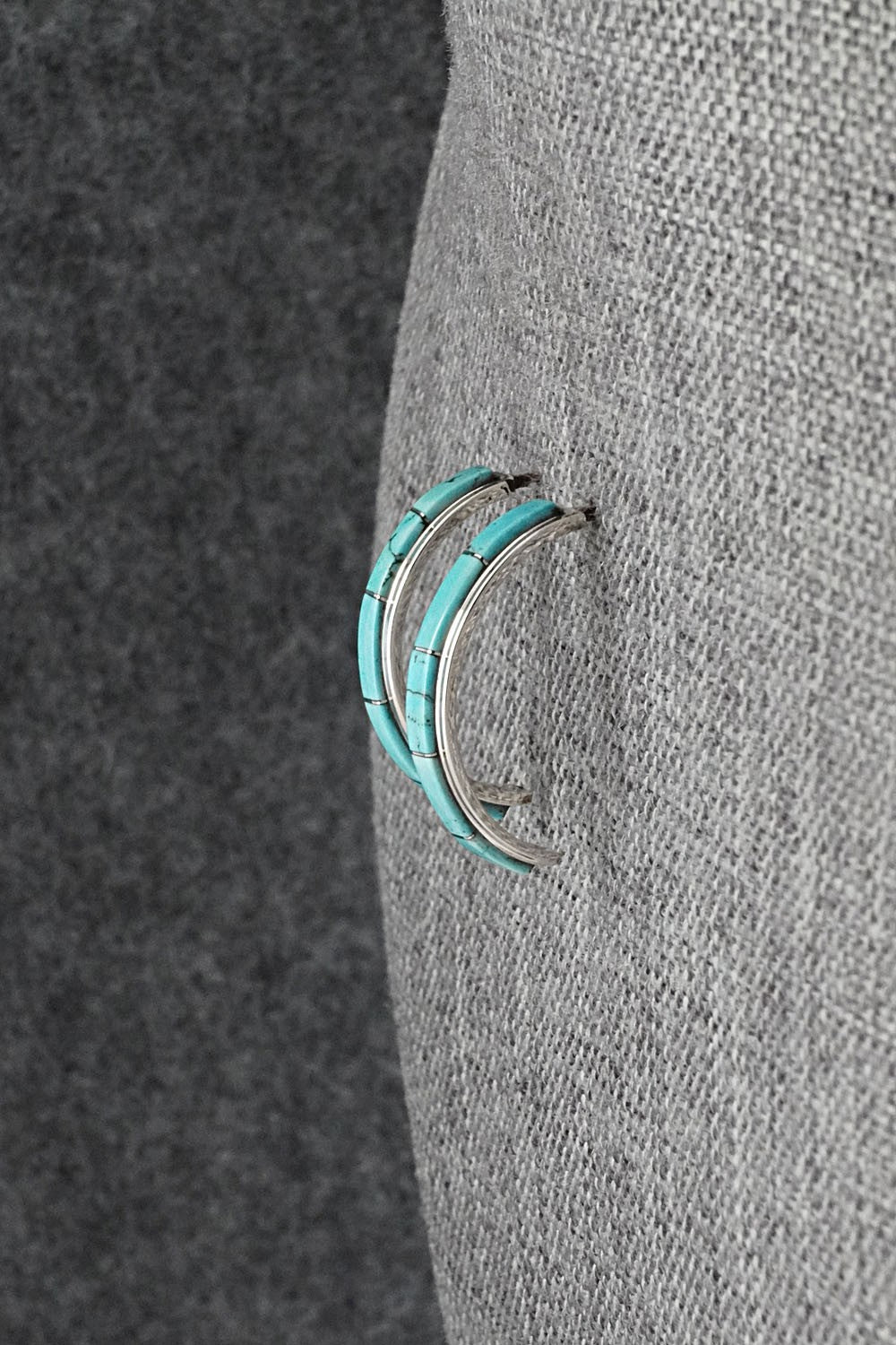 Turquoise & Sterling Silver Earrings - Gloria Waatsa