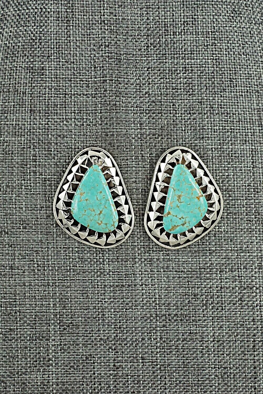 Turquoise & Sterling Silver Earrings - Sharon McCarthy