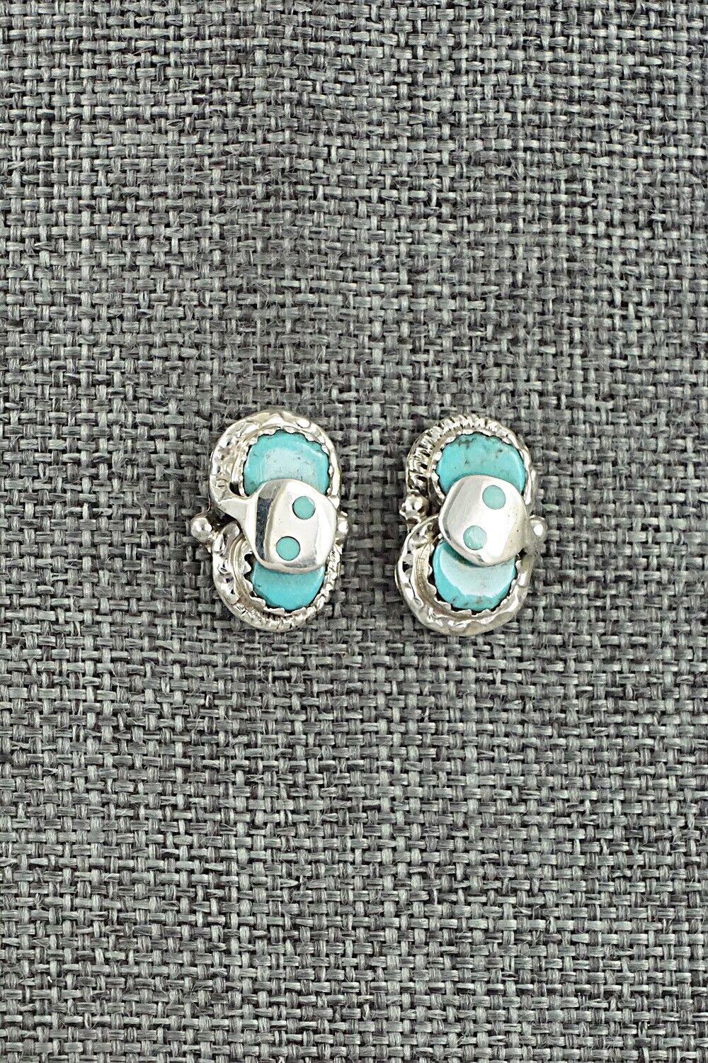 Turquoise & Sterling Silver Earrings - Joy Calavaza