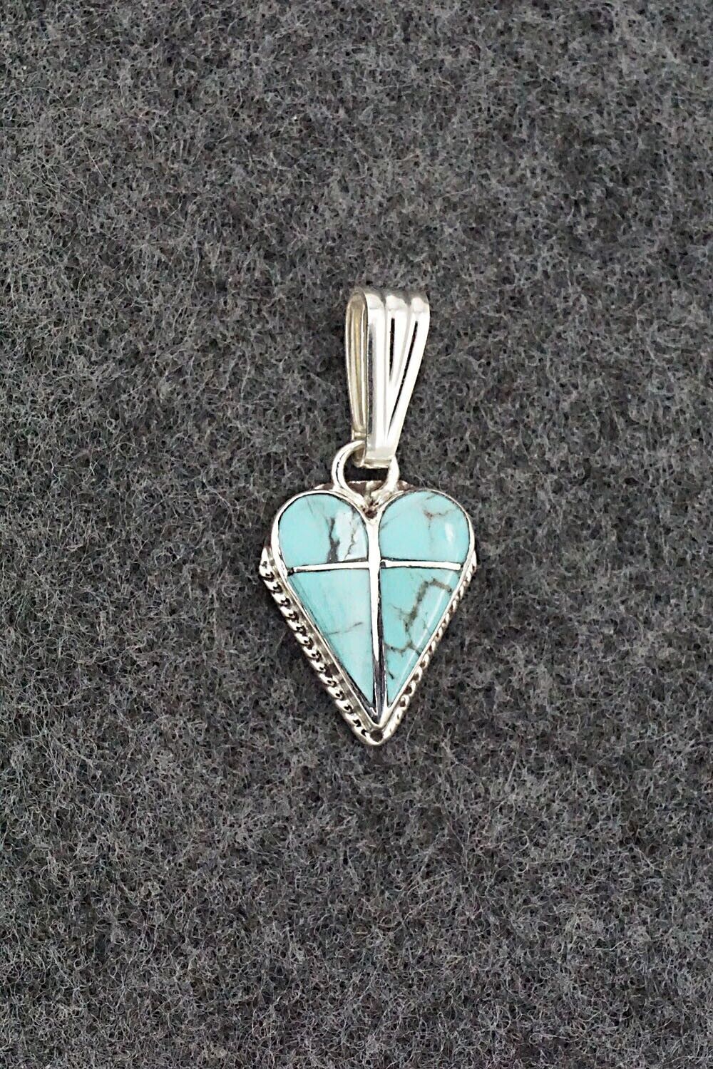 Turquoise & Sterling Silver Pendant - Velda Nastacio