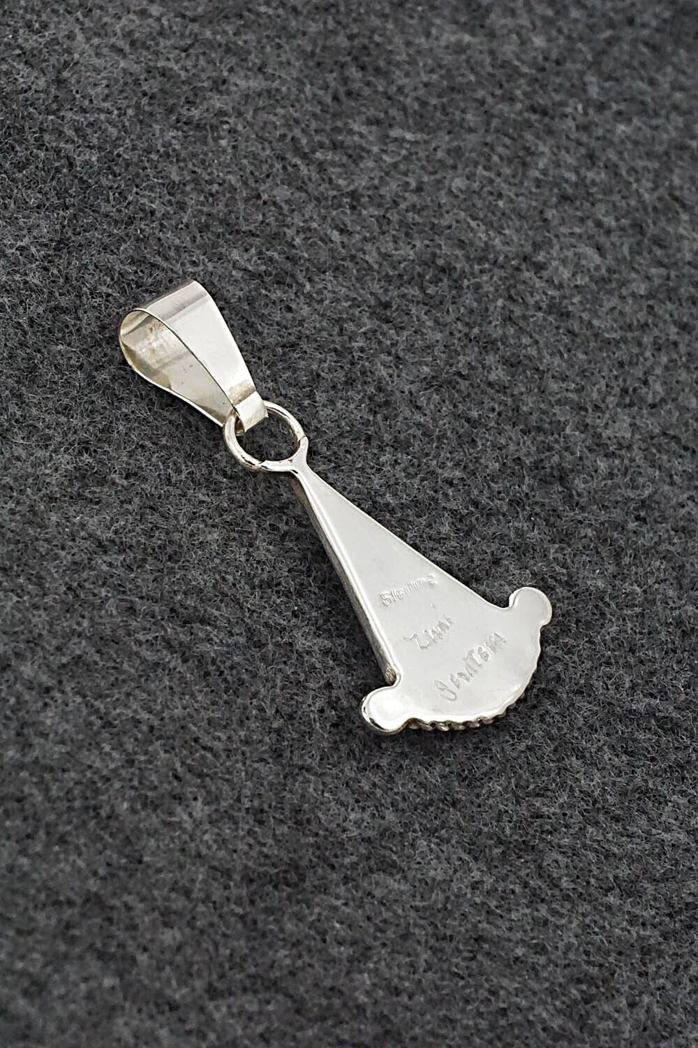 Turquoise & Sterling Silver Pendant - Carlen Seoutewa