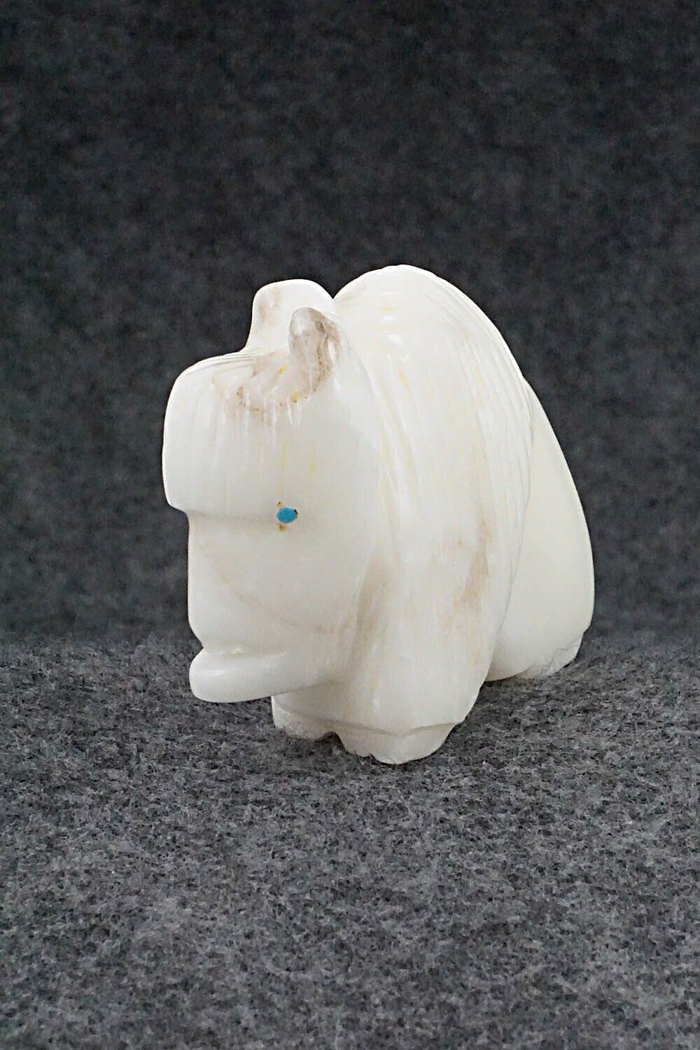 Buffalo Zuni Fetish Carving - Gilbert Lonjose