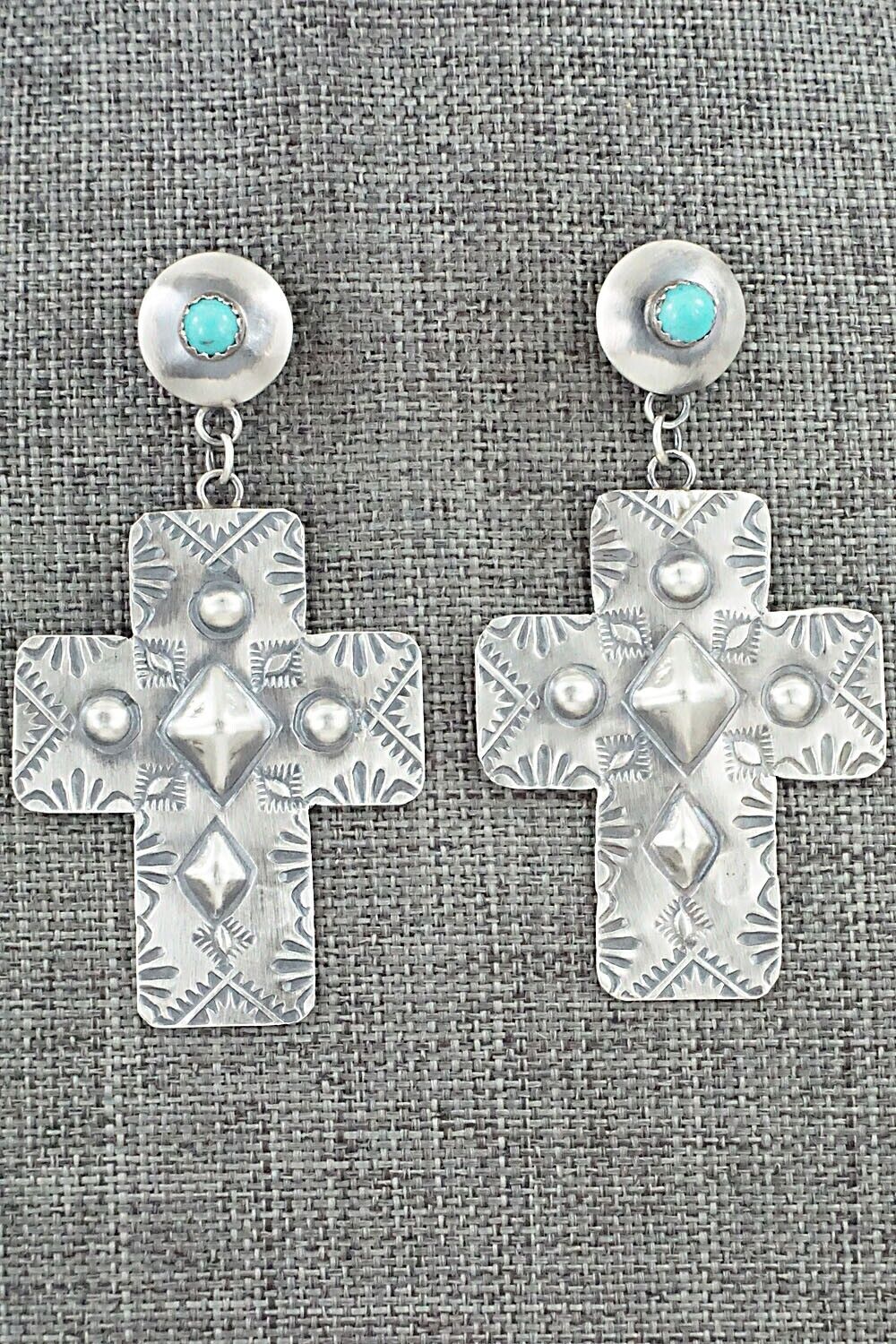 Turquoise & Sterling Silver Earrings - Gabrielle Yazzie