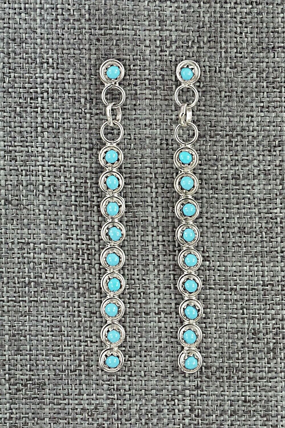 Turquoise & Sterling Silver Earrings - Henrietta Quetawki