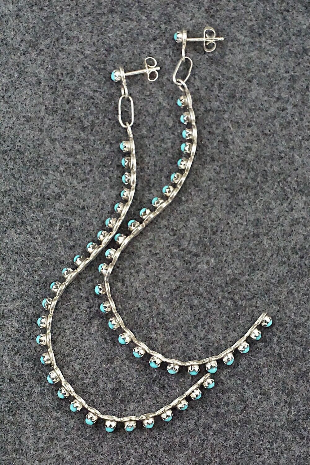 Turquoise & Sterling Silver Earrings - Henrietta Quetawki