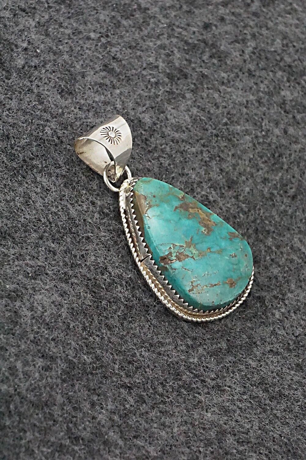 Turquoise & Sterling Silver Pendant - Ernest Hawthorne